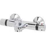Sanimar Lugano Bad/Douchethermostaat 27.2x14.6 cm Messing Chroom