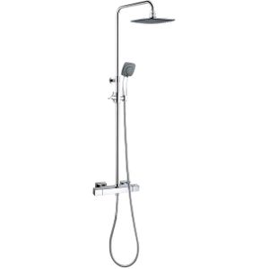 Sanimar Niagara Regendoucheset Premium Met Kraan 37x132 cm Vierkant Chroom