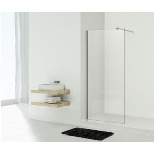 Inloopdouche sanimar wet room helder glas 120x200 cm chroom 10 mm