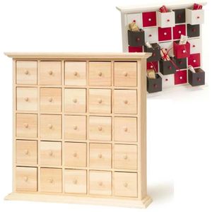 Artemio 14001073 Houten kast met 25 laden, beige, eenheidsmaat