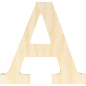 Artemio 11,5 cm houten letter A in bovenkast, Beige