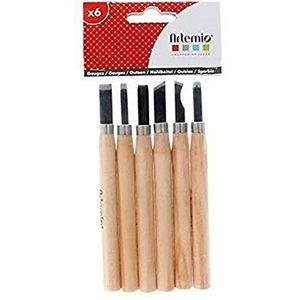 Artemio 6 stuks, hout, meerkleurig, 9 x 1,5 x 20 cm, 18004059
