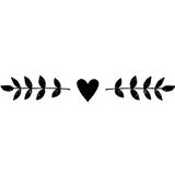 Artemio Stempel met hart, hout, 26 x 75 mm