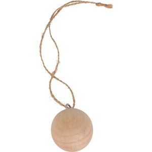 Artemio Houten kerstballen - 14002794 maat 40 mm per 3 stuks