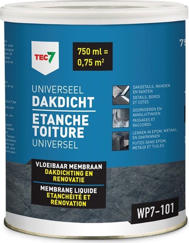 Tec7 - WP7-101 - Universeel Dakdicht - Zwart - 750ml