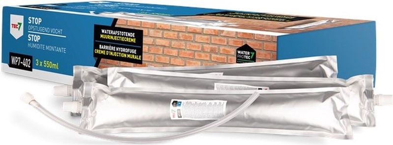 TEC7 - WP7-402 - Muurinjectiecréme - 3x 550ml - Waterafstotende Bescherming
