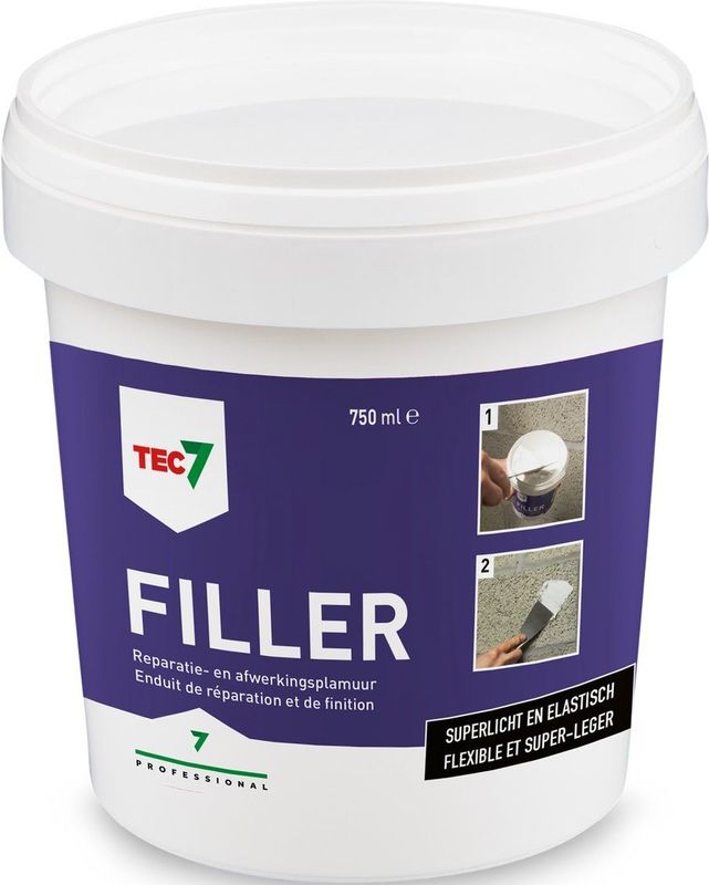 Tec7 - Filler - Vulmiddel - 750ml - Acryldispersie - Waterbestendig
