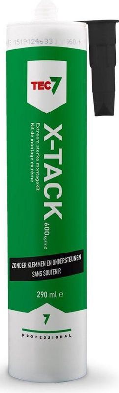 Tec7 - X-Tack Montagekit - Zwart - 290ml - MS Polymeer