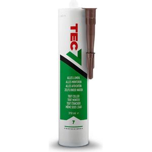 Tec7 - Lijm, verzegel en monteer alles - Tec7 - 310 ml koker Bruin