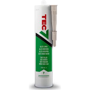 Tec7 - Lijm, verzegel en monteer alles - Tec7 - 310 ml koker Beige