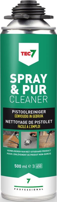TEC7 - Spray & PUR Cleaner - 500ml - Oplosbaar in Water, Ethanol, Ether en Chloroform