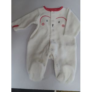Noukie's - Pyjama - Velour - Meisje - ecru - 1 maand 56
