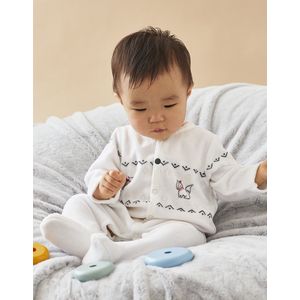 Noukie's - Pyjama - Meisjes - Gebroken wit - 0 maand 50