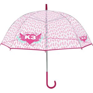 K3 Paraplu 54 cm - Dromen - Transparant/roze