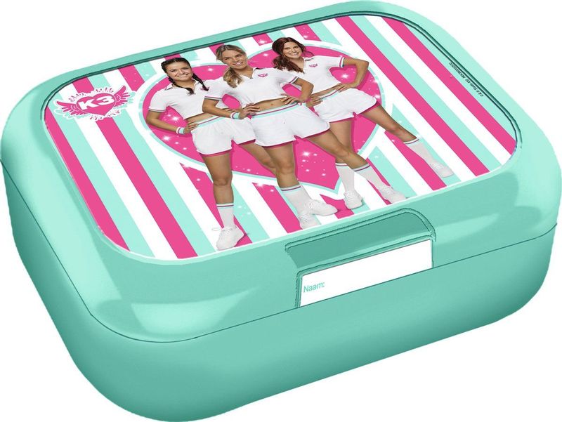 Studio 100 - K3 Broodtrommel - Turquoise/Roze - Kunststof