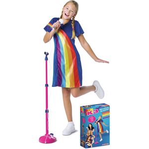 K3 - Microfoon Op Statief - Karaoke - Inclusief 5 K3-Liedjes