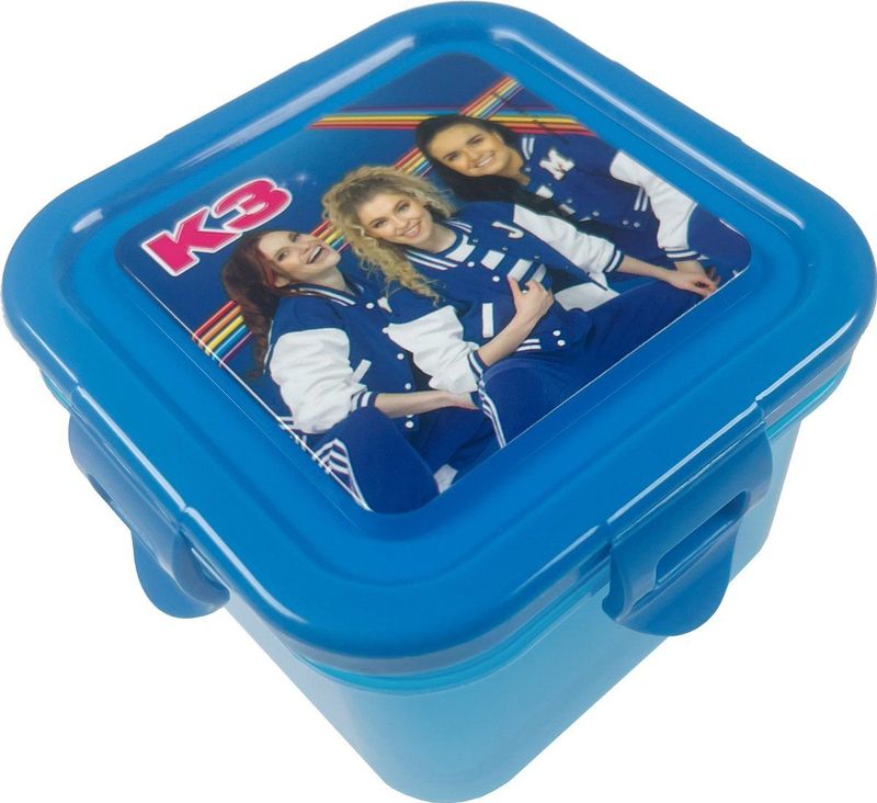 K3 - Broodtrommel - Bento Snackdoosje - Blauw Transparant - Polypropyleen