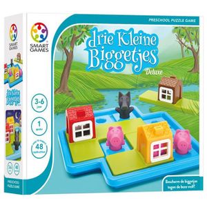 Drie Kleine Biggetjes Deluxe - Puzzelspel voor kinderen van 3-6 jaar - 48 opdrachten - Nederlands