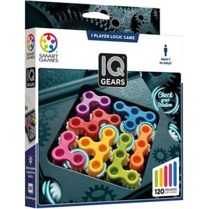 SmartGames - IQ Gears - 120 opdrachten - denkspel met tandwielen - voor kinderen én volwassenen!