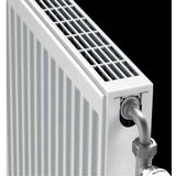 Henrad Compact All In paneelradiator 90x70cm type 22 1677watt 4 aansluitingen Staal Wit Glans 0113092207