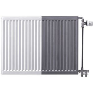 Stelrad Galva paneelradiator 50x80cm type 11 678watt 4 aansluitingen Staal Wit glans 107051108