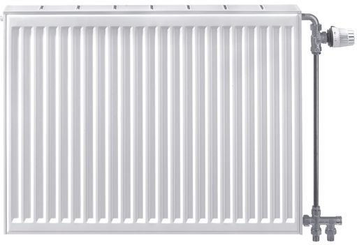 Stelrad Compact All In paneelradiator 50x50cm type 11 417watt 4 aansluitingen Staal Wit glans 0214051105