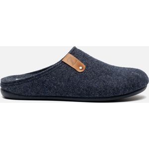 Basicz - Pantoffels - Blauw - Vilt - Rubberen Zool