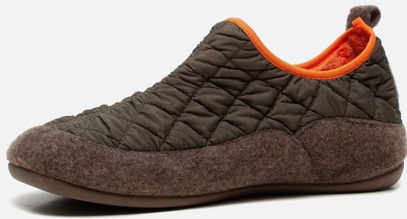 Basicz - Pantoffels - Groen - Textiel - Geruit Stikselpatroon