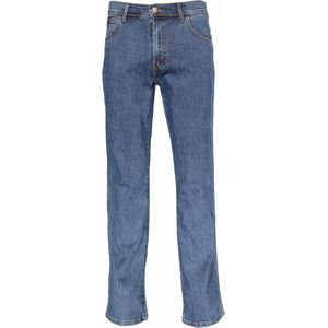 Wrangler - Blue Denim Jeans - Regular Straight Fit - 98% Katoen - 2% Elasthan