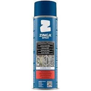 Zinga Zinga verf - primer - metaalverf - coating - koudgalvanisatie - spray 500 ml - Grijs met aluminium aspect