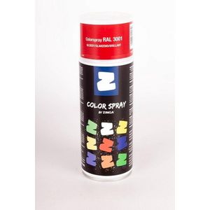 Zinga Color Spray verf -  coating - RAL  3001 Rood  400 ml gloss , toepasbaar op gegalvaniseerde en diverse andere ondergronden