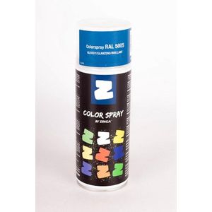 Zinga Color Spray verf -  coating - RAL 5005 Blauw  400 ml gloss - toepasbaar op gegalvaniseerde en diverse andere ondergronden