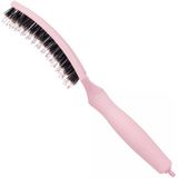Olivia Garden - Fingerbrush Combo - Haarborstel - Pastel Pink - Nylon Pinnen en Everzwijnhaar