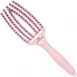Olivia Garden - Fingerbrush Combo - Haarborstel - Pastel Pink - Nylon Pinnen en Everzwijnhaar