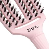 Olivia Garden - Fingerbrush Combo - Haarborstel - Pastel Pink - Nylon Pinnen en Everzwijnhaar