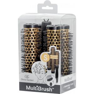 Olivia Garden MultiBrush Set Gelb, Ø 26 mm