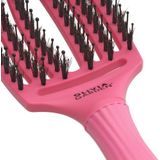 Olivia Garden Fingerbrush L´amour platte haarborstel voor het Haar Hot Pink 1 st
