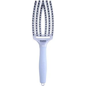 Olivia Garden - Fingerbrush Boar & Nylon Haarborstel - Polar Blue - Varkenshaar en Nylon