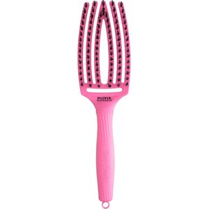 Olivia Garden - Fingerbrush Boar & Nylon Haarborstel - Pink Granita - 1 st
