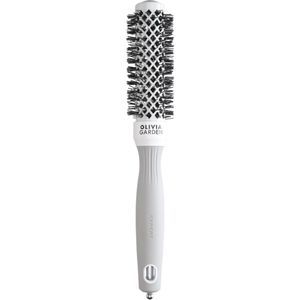 Olivia Garden Expert Shine Wavy Bristles White&Grey Haarborstel průměr 25 mm 1 st