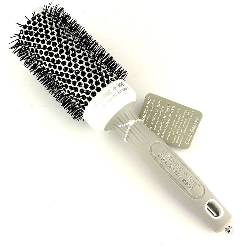 Olivia Garden - Expert Blowout Shine - Haarborstel - Wit/Grijs - 45mm