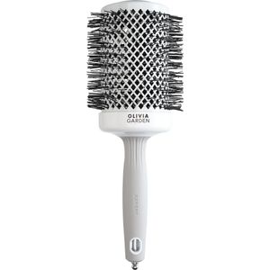 Olivia Garden - Expert Blowout Shine - Haarborstel - Wit en Grijs - 65 mm