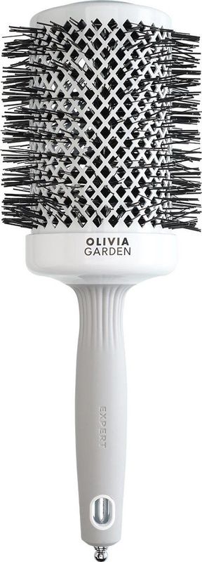 Olivia Garden - Expert Blowout Shine - Haarborstel - Wit en Grijs - 65 mm