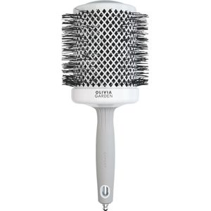 Olivia Garden Expert Shine Wavy Bristles White&Grey Haarborstel průměr 80 mm 1 st