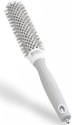 Olivia Garden - Expert Blowout Speed Wavy - Haarborstel - Wit/Grijs - 25mm
