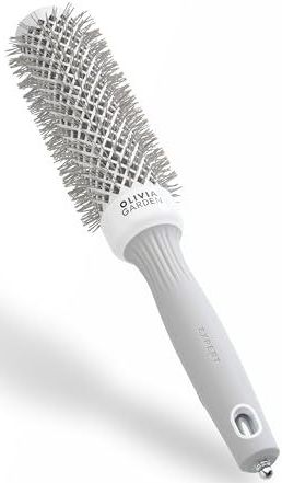 Olivia Garden - Expert Blowout Speed Wavy - Haarborstel - Wit/Grijs - 35mm