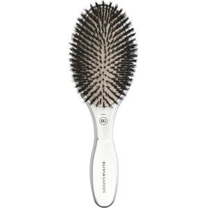 Olivia Garden - Expert Care Oval Boar - Haarborstel - Zilver - 100% Everzwijn
