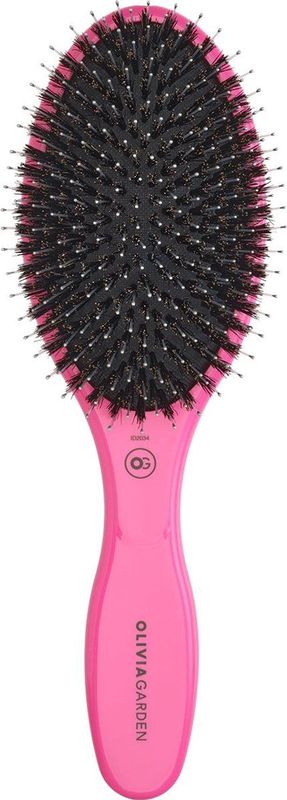 Olivia Garden Expert Care Oval Borstel Boar and Nylon Bristle Pink