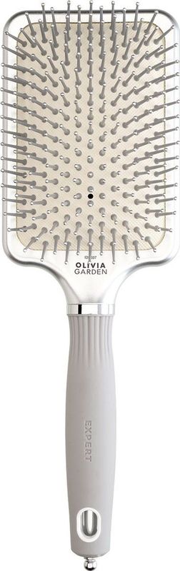 Olivia Garden - Care Rectangular - Haarborstel - Zilver - Nylon