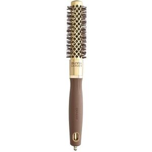 Olivia Garden Expert Blowout Shine Borstel Wavy Bristles Gold&Brown Brush Ø20mm